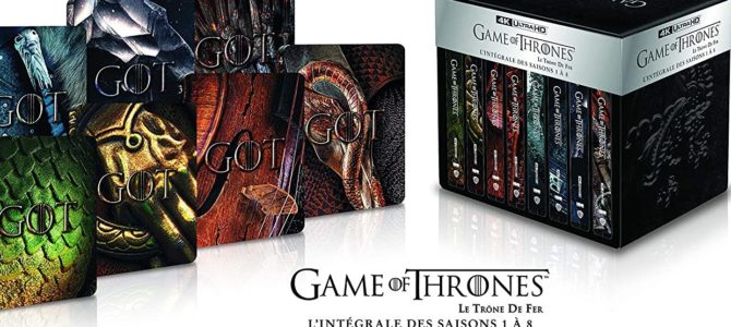 Superbe coffret intégrale des Saisons 1 à 8 de Game of Thrones en 4K Ultra HD Superbe coffret intégrale des Saisons 1 à 8 de Game of Thrones en 4K Ultra HD